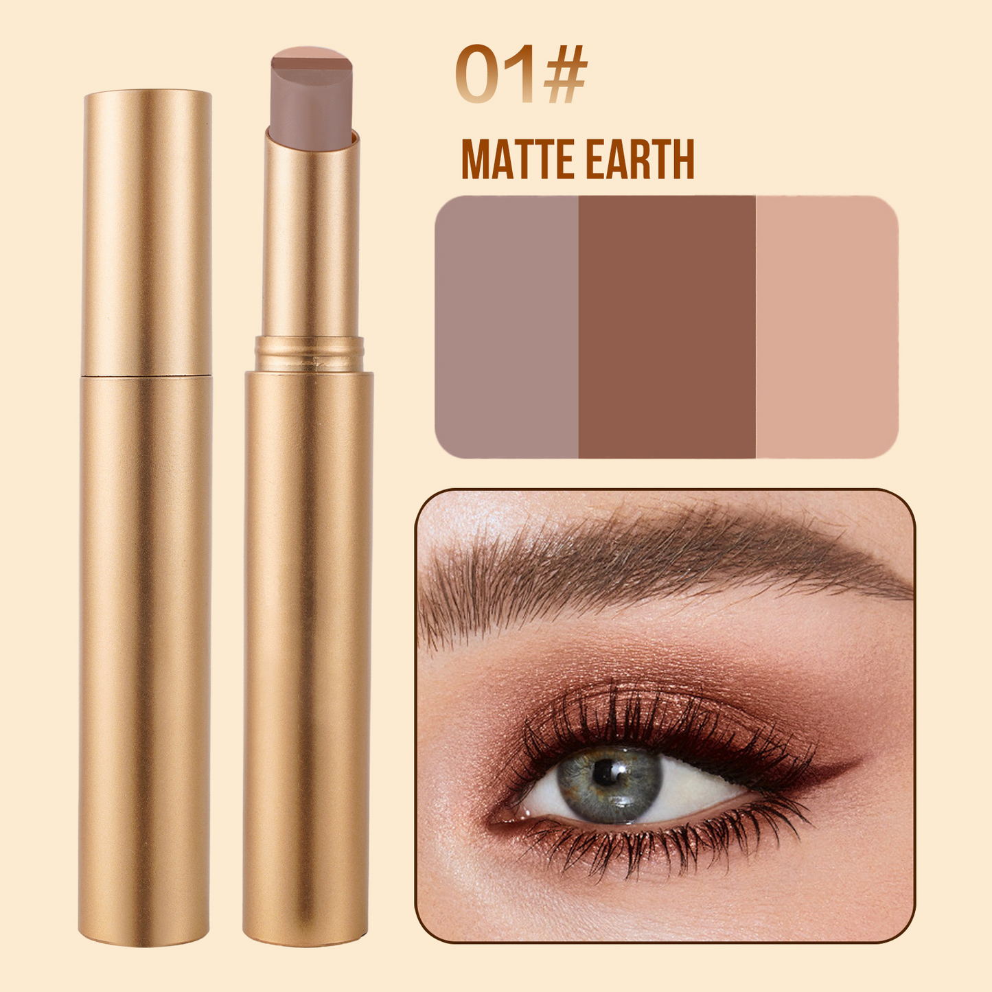 LAST DAY - BUY 1 GET 1 FREE💜 3-in-1 Shimmer Eyeshadow Stick | One Swipe, Stunning Eyes 😍