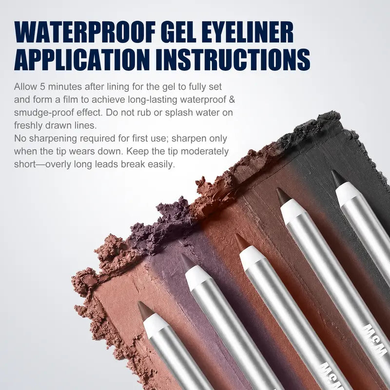 Waterproof gel eyeliner application instructions