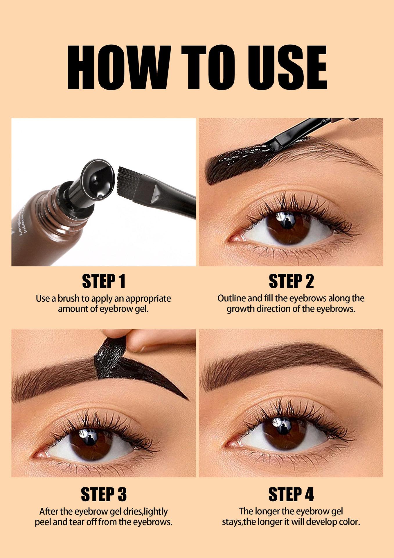 Tear-Off Brow Tint – Waterproof, Non-Fading, Long-Lasting Pigment