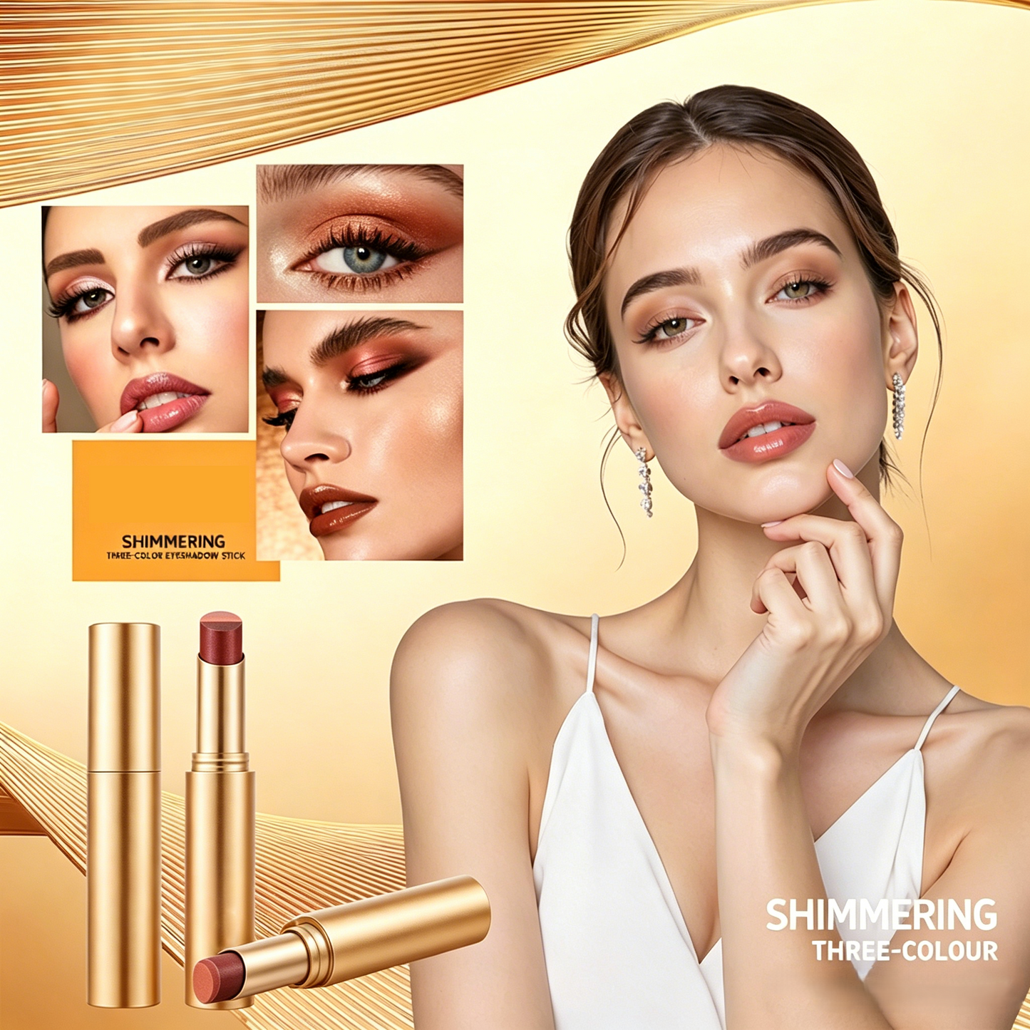 LAST DAY - BUY 1 GET 1 FREE💜 3-in-1 Shimmer Eyeshadow Stick | One Swipe, Stunning Eyes 😍