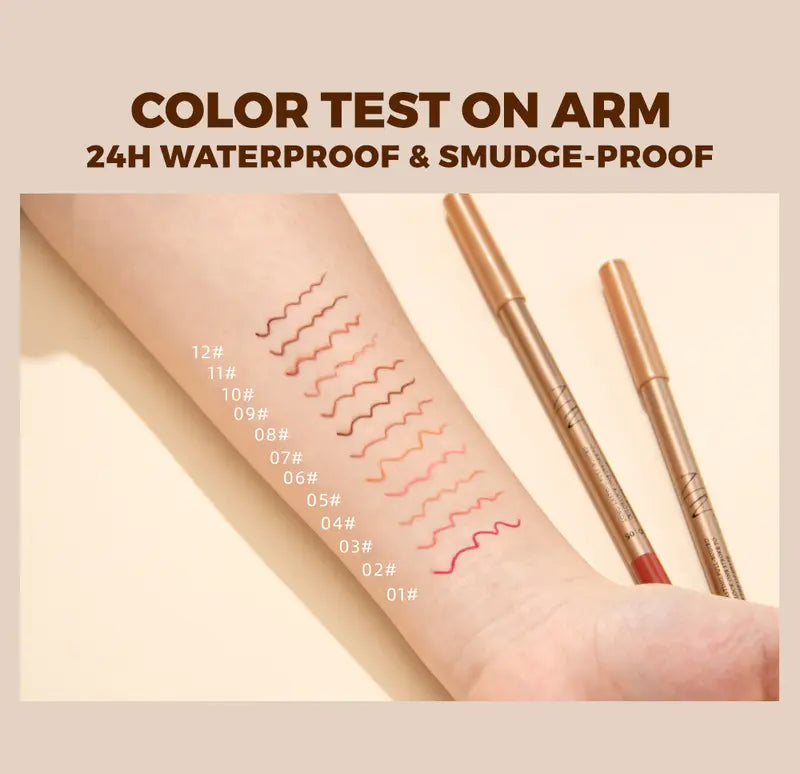 12 PCS Matte Lip Liner Set