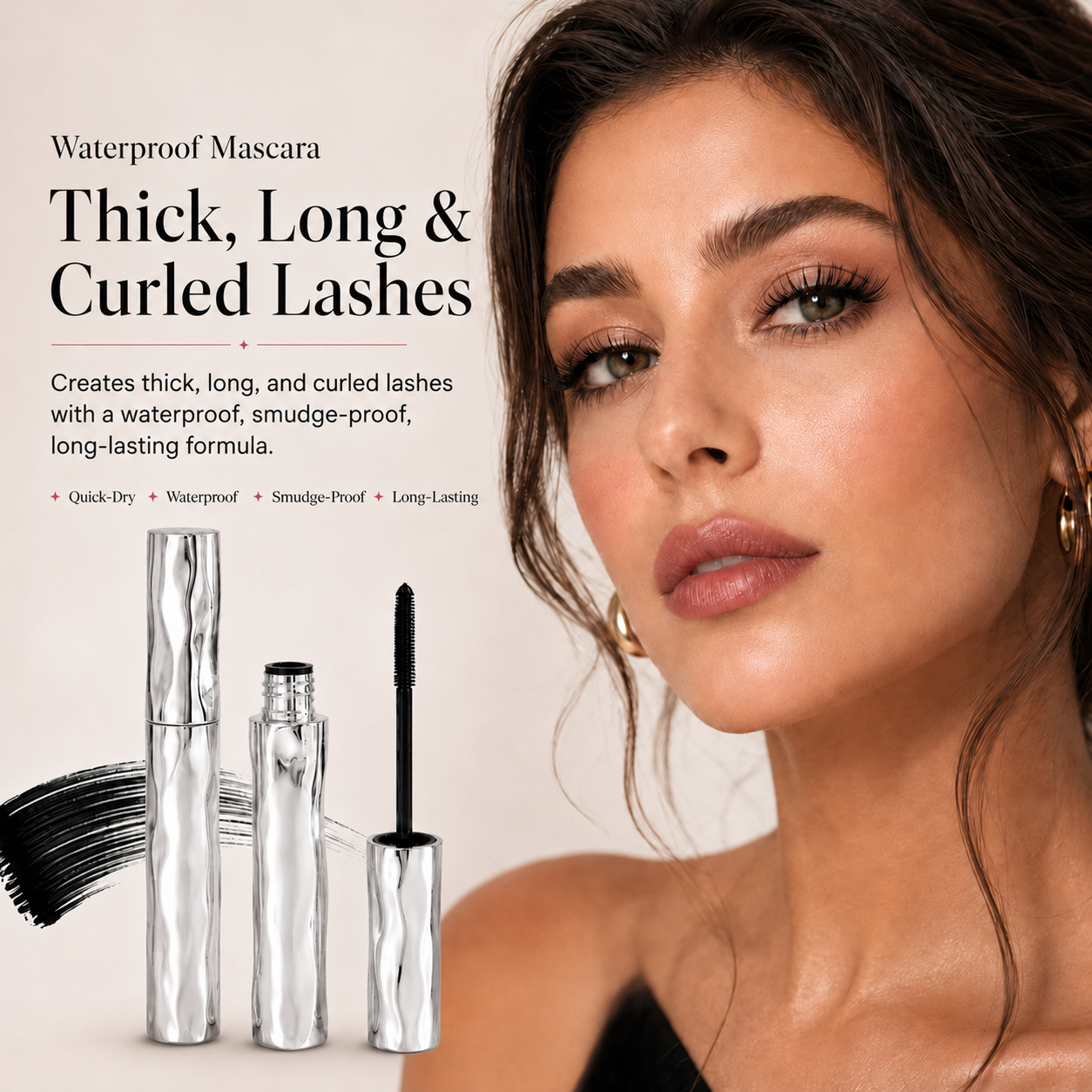 Westline Beauty waterproof mascara with rich black formula