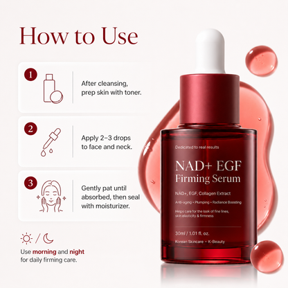 NAD+ EGF Firming Serum | Anti-aging, Plumping, Radiance Boosting Serum