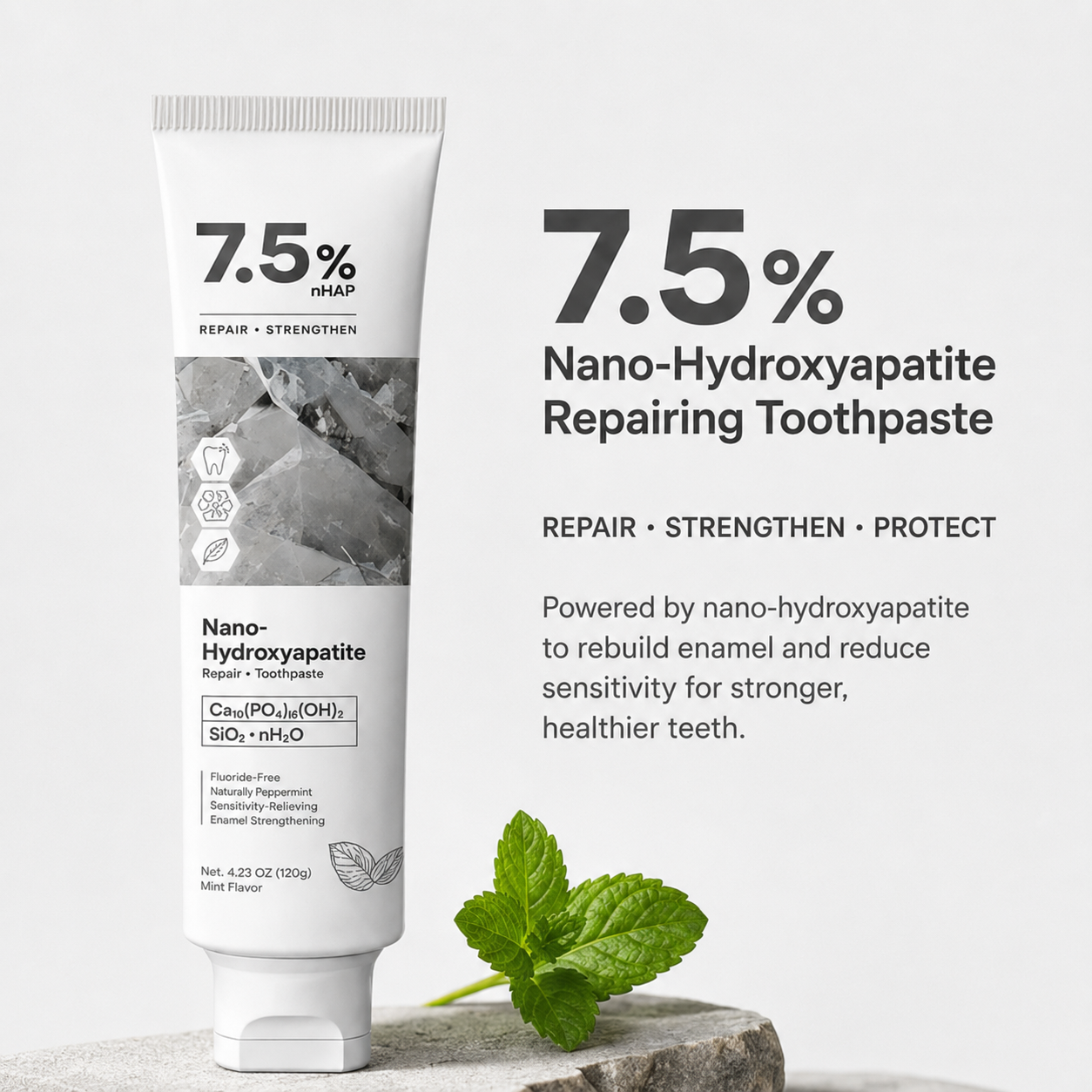 Nano-Hydroxyapatite repairing toothpaste