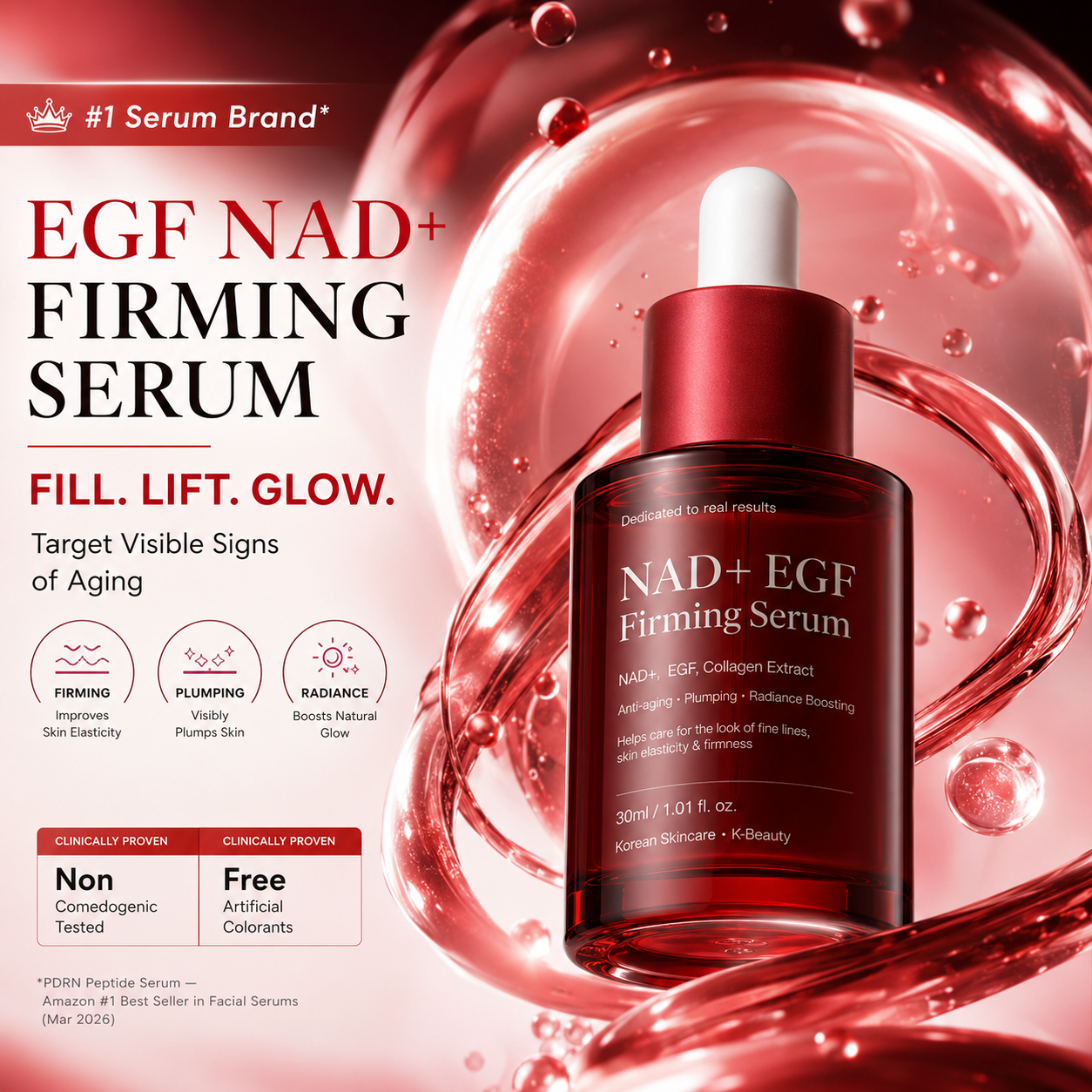 NAD+ EGF Firming Serum | Anti-aging, Plumping, Radiance Boosting Serum