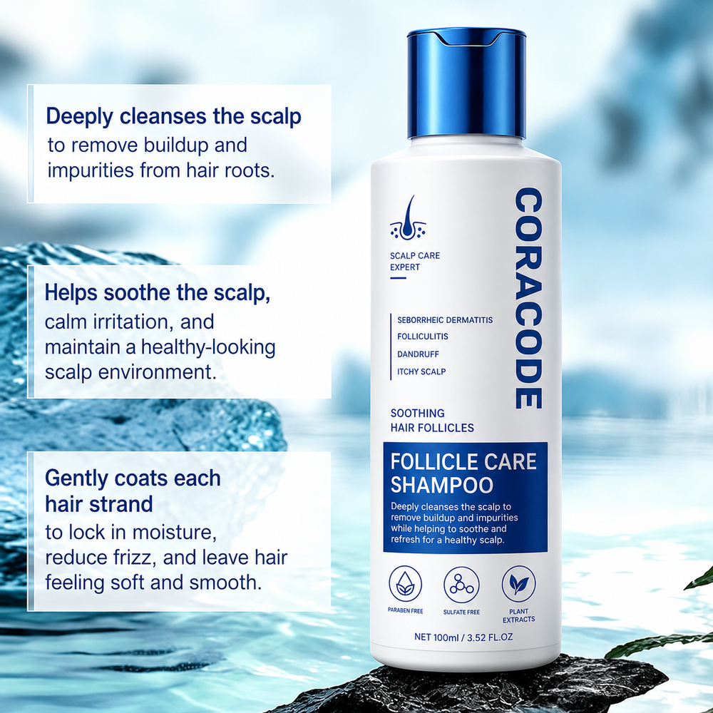 Folliculitis Shampoo for Itchy, Flaky Scalp - Purifying Formula for a Soothed, Balanced Scalp & Oily Scalp Care🧴