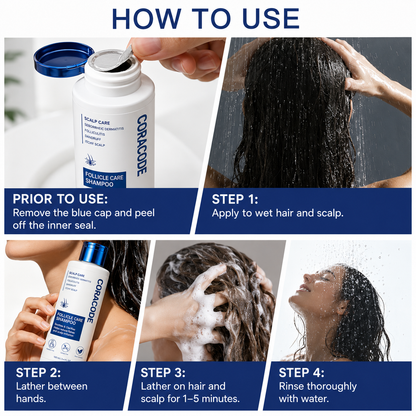 Folliculitis Shampoo for Itchy, Flaky Scalp - Purifying Formula for a Soothed, Balanced Scalp & Oily Scalp Care🧴