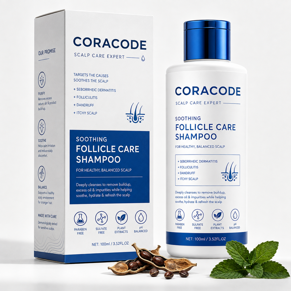 Folliculitis Shampoo for Itchy, Flaky Scalp - Purifying Formula for a Soothed, Balanced Scalp & Oily Scalp Care🧴