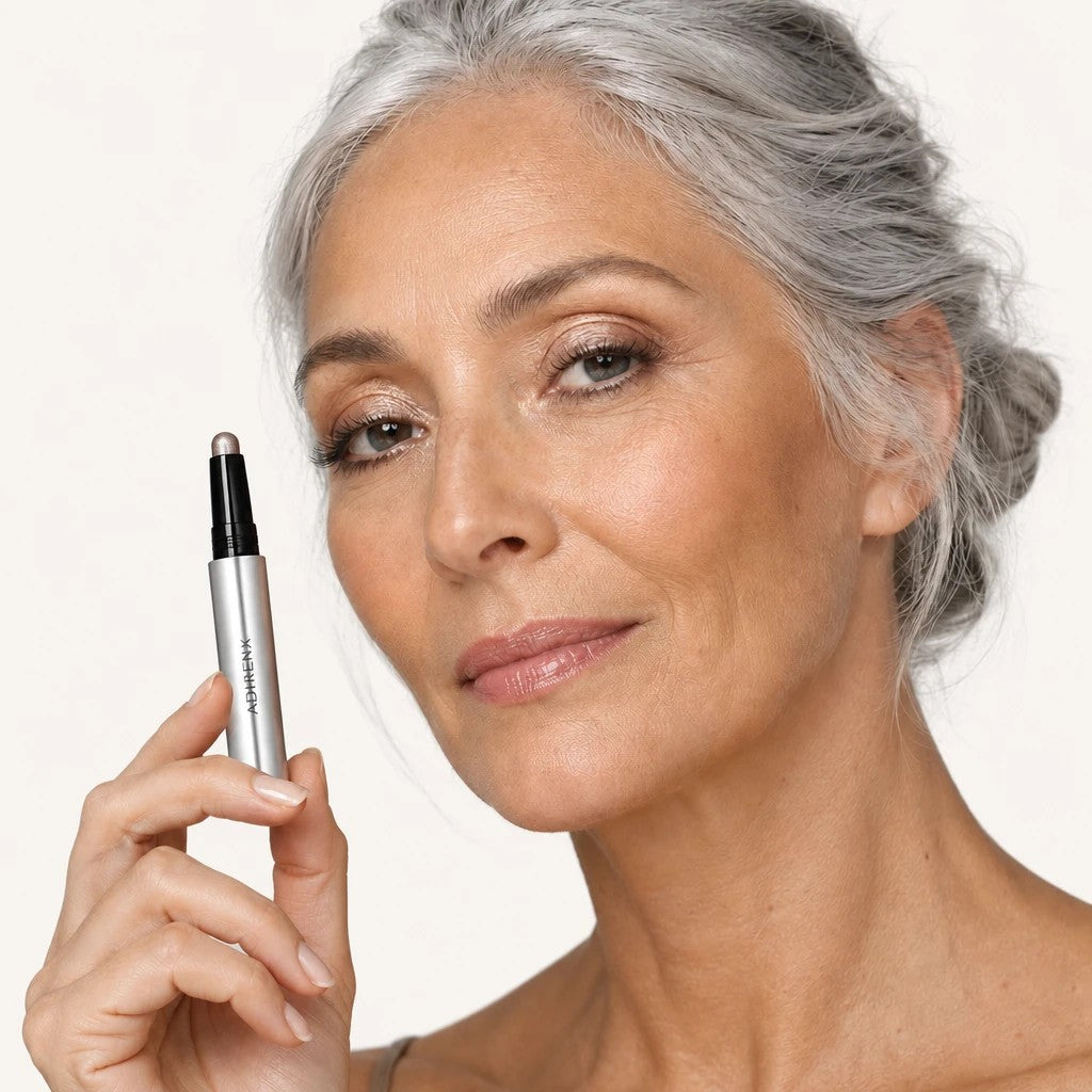 Gel eyeshadow on mature skin