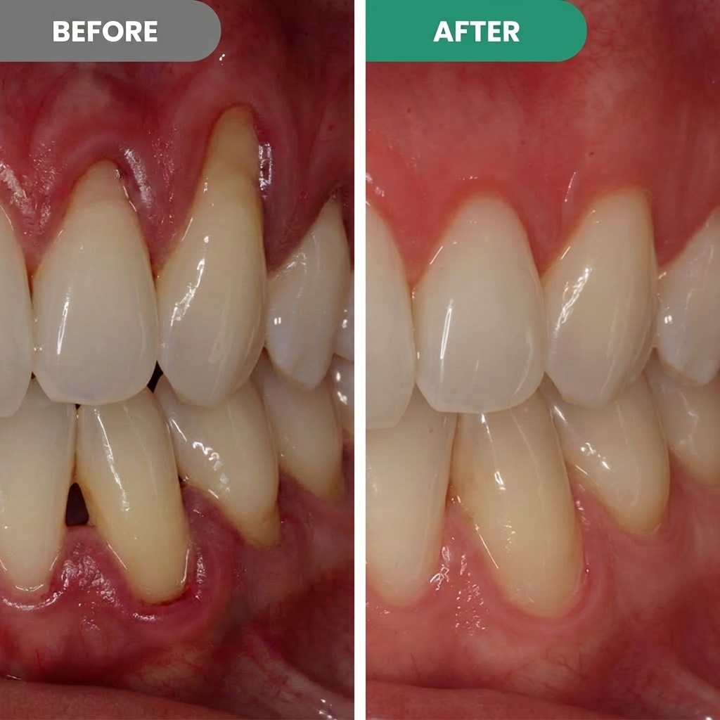 Before and after style product image supplied by seller